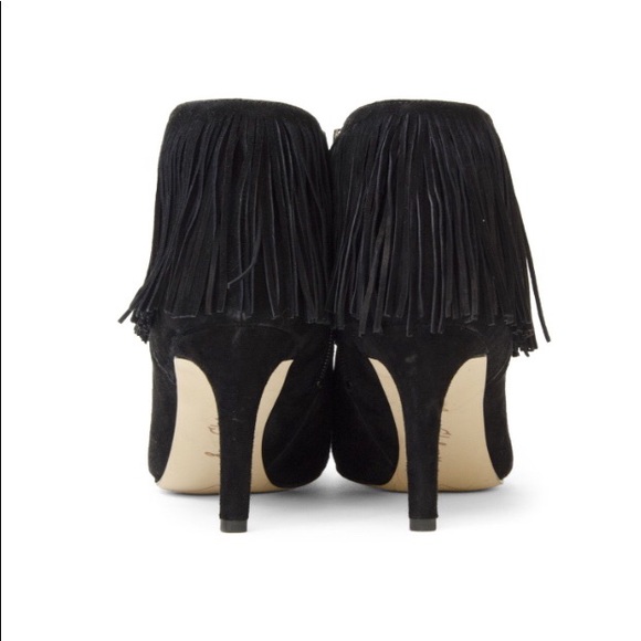 Sam Edelman black suede fringe bootie - Picture 3 of 4